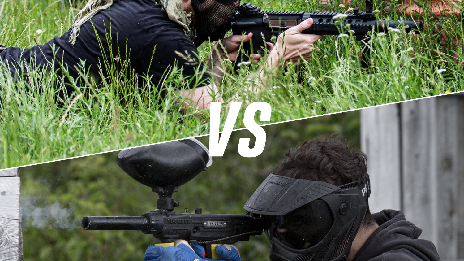 Paintball VS Airsoft Reality Game
